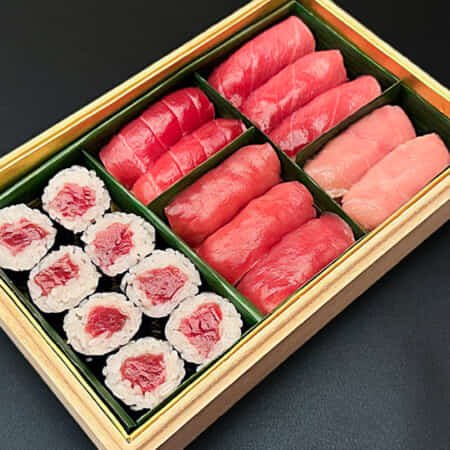 マグロの握りセット|麻布十番で鮨のテイクアウトとデリバリーなら富士鮨